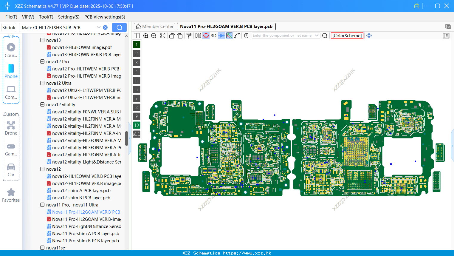 Huawei Nova11 Pro-HL2GOAM VER.B PCB Layer